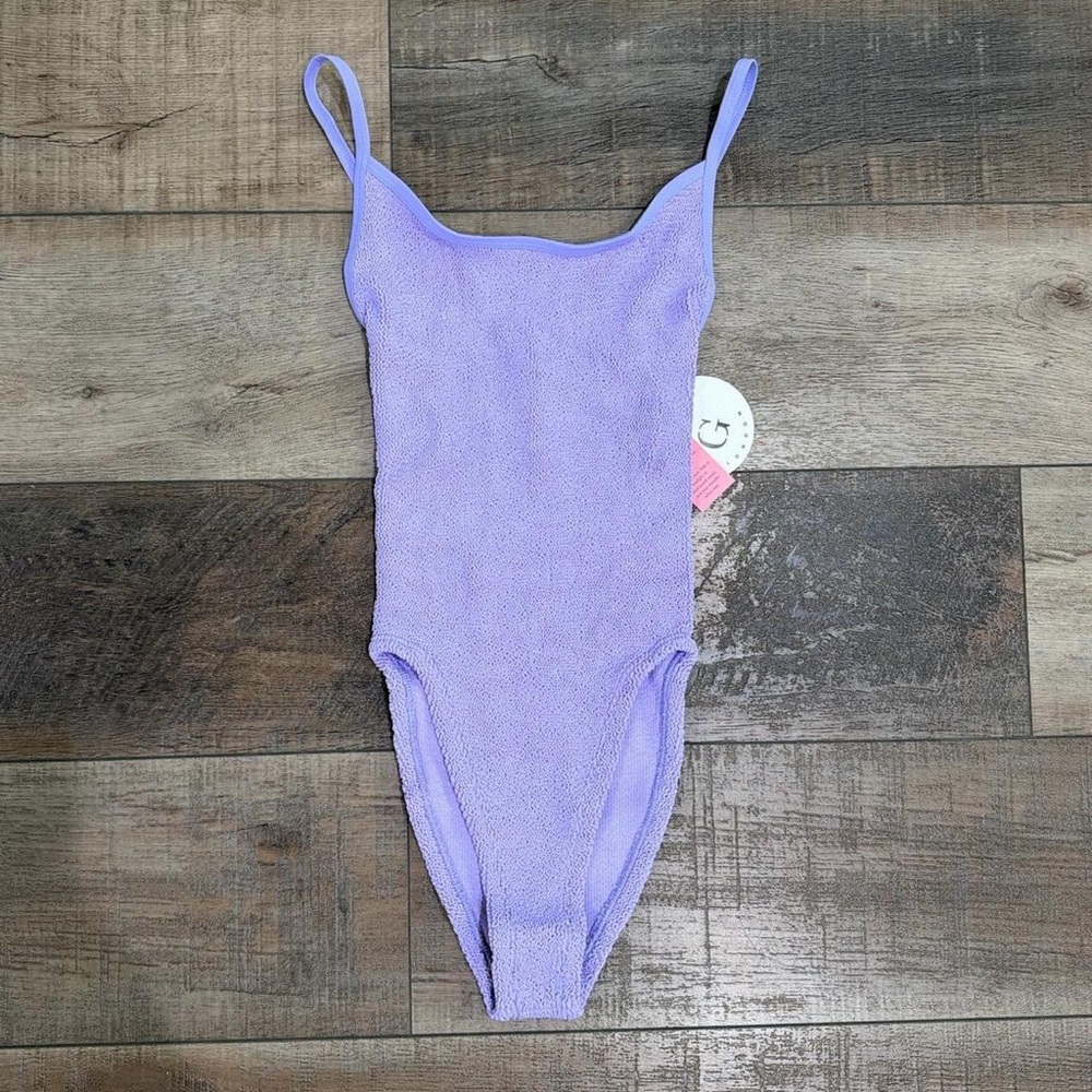 Hunza G Lilac One Piece Swimsuit - Picture 2 of 5